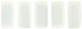 CzechMates Bricks 6 x 3mm : Sueded Gold Lamé Opaque White