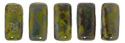 CzechMates Bricks 6 x 3mm : Opaque Olive - Picasso