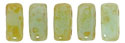 CzechMates Bricks 6 x 3mm : Opaque Pale Turquoise - Picasso
