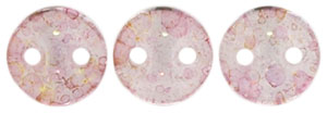 CzechMates Lentil 6mm : Luster - Transparent Topaz/Pink