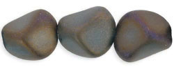 Large Pebble 14 x 12mm : Matte - Iris - Brown (48pcs)