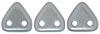 CzechMates Triangle 6mm : Pearl Coat - Silver