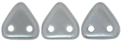 CzechMates Triangle 6mm : Pearl Coat - Silver