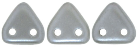 CzechMates Triangle 6mm Tube 2.5" : Pearl Coat - Silver