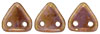 CzechMates Triangle 6mm : Luster - Rose/Gold Topaz