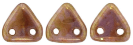 CzechMates Triangle 6mm : Luster - Rose/Gold Topaz