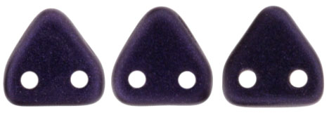 CzechMates Triangle 6mm : Metallic Suede - Dk Purple
