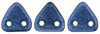 CzechMates Triangle 6mm : Metallic Suede - Blue