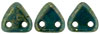 CzechMates Triangle 6mm : Persian Turquoise - Bronze Picasso