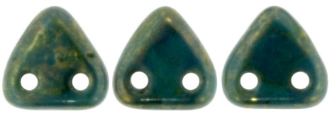 CzechMates Triangle 6mm : Persian Turquoise - Bronze Picasso