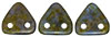 CzechMates Triangle 6mm Tube 2.5" : Sapphire - Copper Picasso