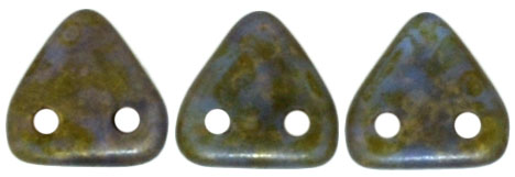 CzechMates Triangle 6mm : Sapphire - Copper Picasso