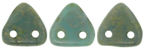 CzechMates Triangle 6mm Tube 2.5" : Turquoise - Copper Picasso