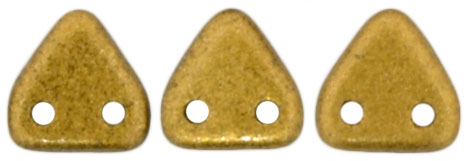 CzechMates Triangle 6mm Tube 2.5" : Matte - Metallic Goldenrod