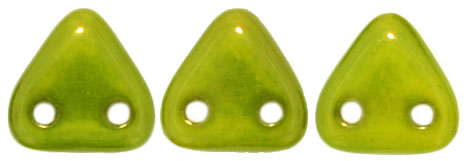CzechMates Triangle 6mm : Silversheen - Chartreuse