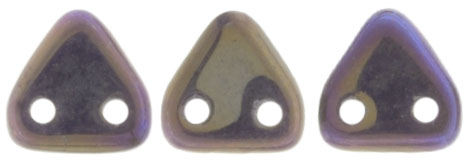 CzechMates Triangle 6mm : Luster Iris - Opaque Lt Amethyst