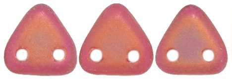 CzechMates Triangle 6mm : Matte - Iris - Siam Ruby