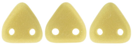 CzechMates Triangle 6mm Tube 2.5" : Sueded Gold Opaque Lt Beige