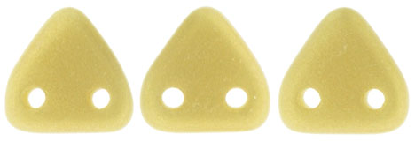 CzechMates Triangle 6mm : Sueded Gold Opaque Lt Beige