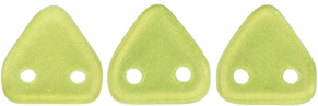 CzechMates Triangle 6mm : Sueded Gold Olivine