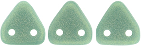 CzechMates Triangle 6mm : Sueded Gold Persian Turquoise