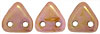 CzechMates Triangle 6mm : Luster - Opaque Rose/Gold Topaz