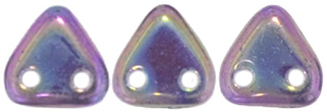 CzechMates Triangle 6mm Tube 2.5" : Purple Iris - Tanzanite
