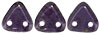 CzechMates Triangle 6mm : Gold Luster - Tanzanite