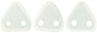 CzechMates Triangle 6mm : Sueded Gold Lamé Opaque White