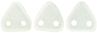 CzechMates Triangle 6mm : Sueded Gold Lamé Opaque White