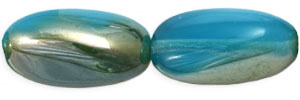 Pinched Oblong 22/12mm : Milky Aqua - Celsian (36pcs)