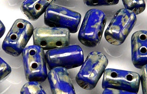 Rulla 5 x 3mm Tube 2.5" : Opaque Blue - Silver Picasso