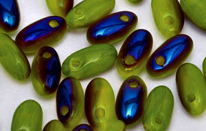Rizo 6 x 2.5mm : Blue Iris - Milky Yellow