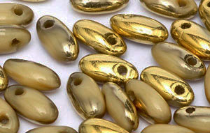 Rizo 6 x 2.5mm : Silk Beige - Gold 1/2 Coat