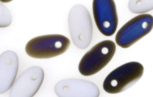 Rizo 6 x 2.5mm : Matte - Blue Iris 1/2 - Opaque White