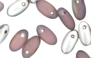 Rizo 6 x 2.5mm : Matte - Milky Pink - Silver 1/2