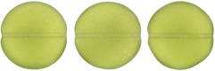 Cushion Round 14mm : Sueded Gold Olivine