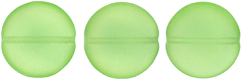 Cushion Round 14mm : Sueded Gold Peridot