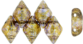 GEMDUO 8 x 5mm : Luster - Transparent Gold/Smokey Topaz