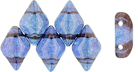 GEMDUO 8 x 5mm Tube 2.5" : Luster - Transparent Denim Blue