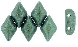 GEMDUO 8 x 5mm Tube 2.5" : Metallic Suede - Lt Green