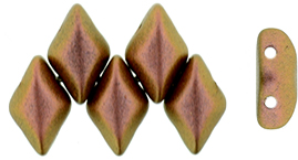 GEMDUO 8 x 5mm : Polychrome - Copper Rose