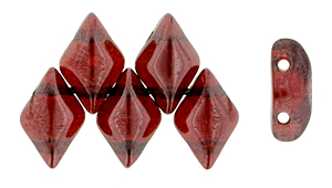 GEMDUO 8 x 5mm : Siam Ruby - Vega