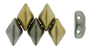 GEMDUO 8 x 5mm : Matte - Metallic Leather