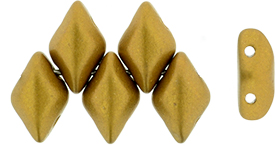 GEMDUO 8 x 5mm : Matte - Metallic Antique Gold