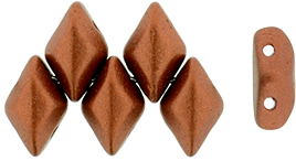 GEMDUO 8 x 5mm : Matte - Metallic Antique Copper