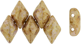 GEMDUO 8 x 5mm : Luster - Opaque Gold/Smoky Topaz