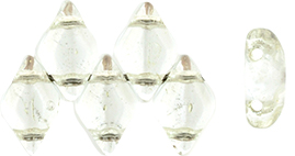 GEMDUO 8 x 5mm : Crystal - Silver-Lined