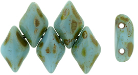 GEMDUO 8 x 5mm : Blue Turquoise - Picasso