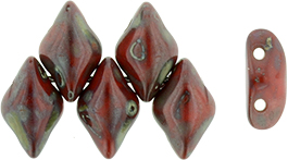 GEMDUO 8 x 5mm : Opaque Red - Picasso